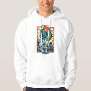 Superman & Green Lantern Fight Brainiac Hoodie
