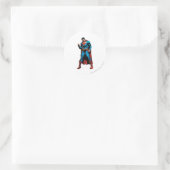 Superman - Hand in vuist Ronde Sticker (Tas)