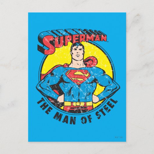 Superman Het Man staal Briefkaart (Voorkant)