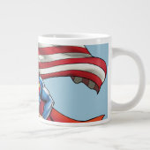 Superman Holding Amerikaanse vlag Jumbo Mok (Rechts)