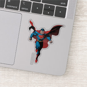 Superman Hovering - Comic Style Sticker
