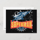 Superman in nood briefkaart (Voorkant / Achterkant)