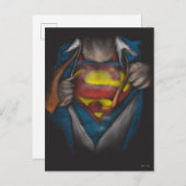 Superman | Kaas Schets in kleur onthullen Briefkaart (Voorkant / Achterkant)