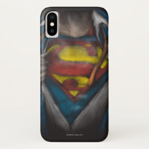 Superman Kaas Schets in kleur onthullen iPhone X Hoesje