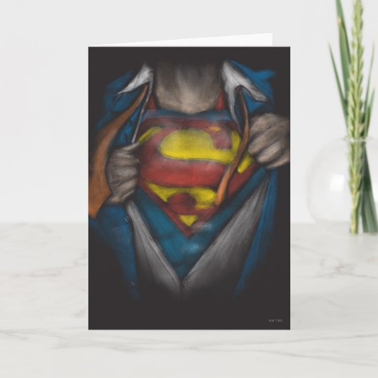 Superman | Kaas Schets in kleur onthullen Kaart (Voorkant)