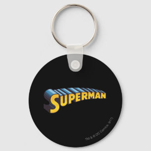 Superman   Klassieke naam Logo Sleutelhanger