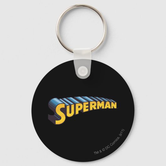 Superman | Klassieke naam Logo Sleutelhanger (Voorkant)