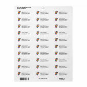 Superman Layered Rainbow-Logo Etiket (Full Sheet)