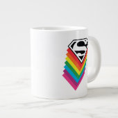 Superman Layered Rainbow-Logo Extra Grote Beker (Voorkant rechts)
