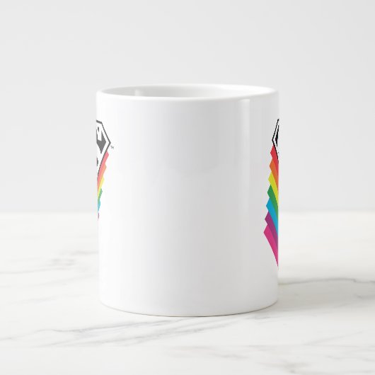 Superman Layered Rainbow-Logo Extra Grote Beker (Voorkant)