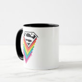 Superman Layered Rainbow-Logo Mok (Voorkant links)
