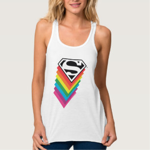 Superman Layered Rainbow-Logo Tanktop