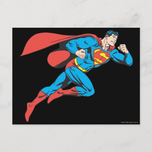 Superman Leaps Right Briefkaart (Voorkant)