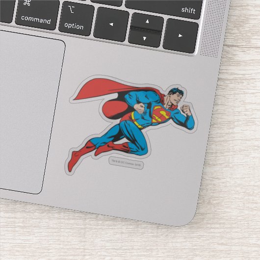 Superman Leaps Right Sticker (Detail)