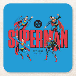Superman Legenden Voor Altijd Grafisch Vierkante Kartonnen Onderzetter