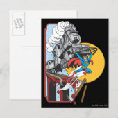 Superman Lifts Train Briefkaart (Voorkant / Achterkant)