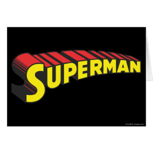 Superman Logo des lettres rouges jaunes