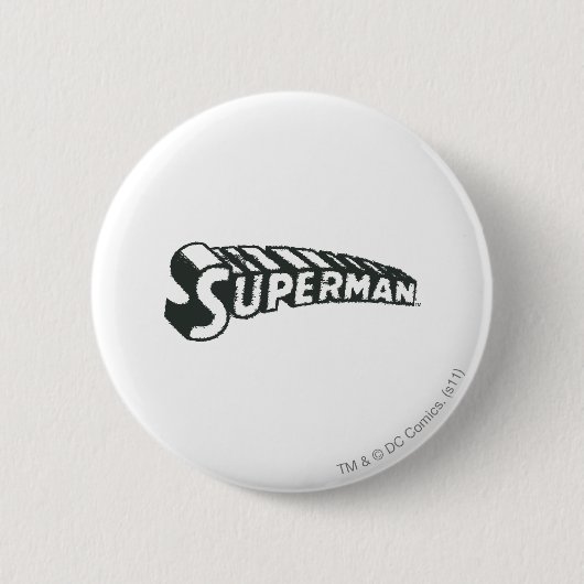 Superman | Logo gekruiste brieven Ronde Button 5,7 Cm (Voorkant)