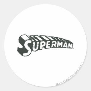 Superman Logo gekruiste brieven Ronde Sticker