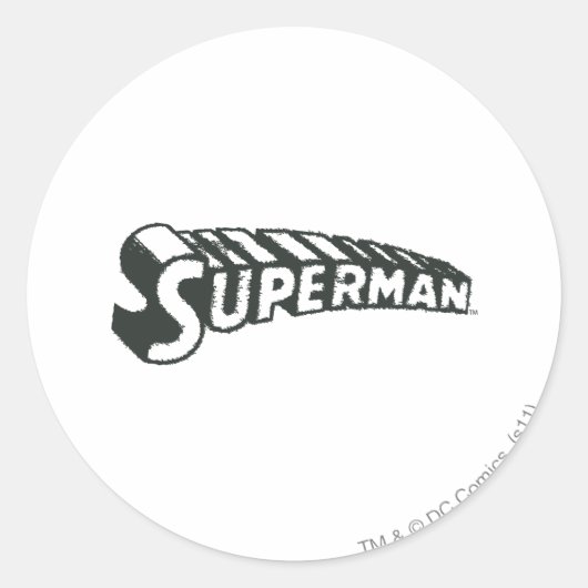 Superman | Logo gekruiste brieven Ronde Sticker (Voorkant)