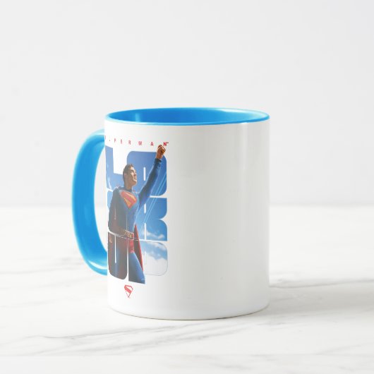 Superman Look Up Pose Mok (Voorkant links)