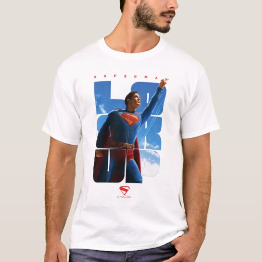 Superman Look Up Pose T-shirt (Voorkant)