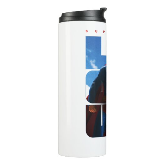 Superman Look Up Pose Thermosbeker (Gedraaid links)