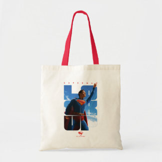 Superman Look Up Pose Tote Bag