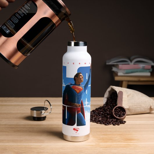 Superman Look Up Pose Waterfles (Koffie)