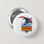 Superman met cityscape ronde button 5,7 cm (Voorkant /achterkant)