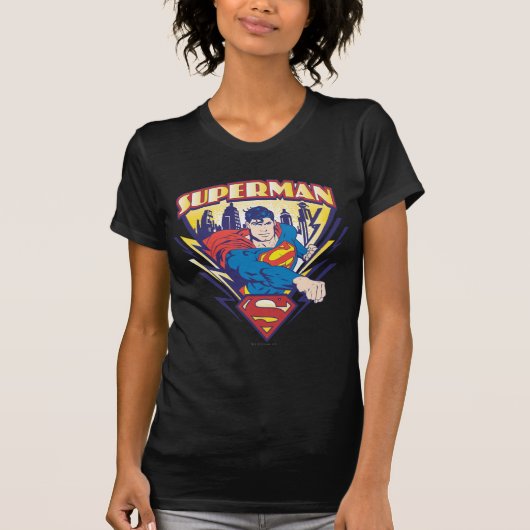 Superman met elektriciteit t-shirt (Voorkant)