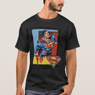 Superman met kleurrijke achtergrond t-shirt