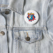Superman met Krypto Ronde Button 5,7 Cm (In situ)