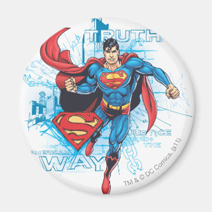 Superman met Logo Magneet