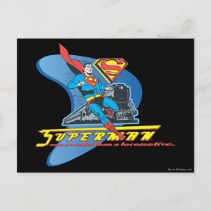 Superman met trein - Kleur Briefkaart