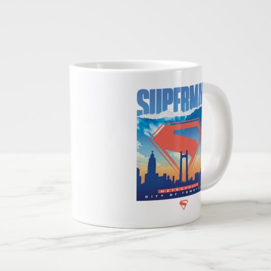Superman Metropolis Skyline Extra Grote Beker (Voorkant rechts)