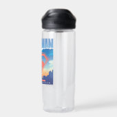 Superman Metropolis Skyline Waterfles (Achterkant)