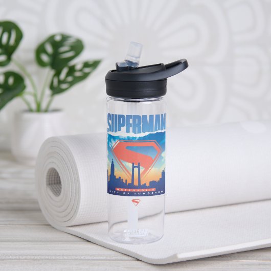 Superman Metropolis Skyline Waterfles (Links)