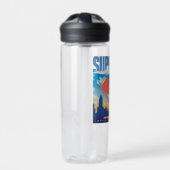 Superman Metropolis Skyline Waterfles (Voorkant)