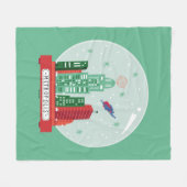 Superman Metropolis Snow Globe Graphic Fleece Deken (Voorkant (Horizontaal))