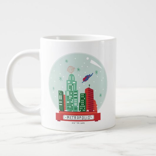 Superman Metropolis Snow Wereldbol Graphic Extra Grote Beker (Links)