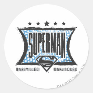 Superman ongeëvenaard, ongeëvenaard ronde sticker