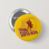Superman Original Super Hero Ronde Button 5,7 Cm (Voorkant /achterkant)