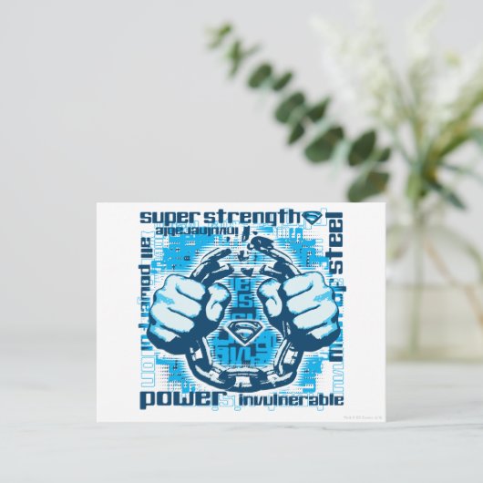 Superman Phrase Collage Briefkaart (Staand voorkant)