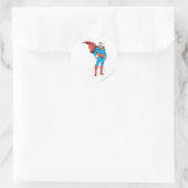 Superman Posing 3 Ronde Sticker (Tas)