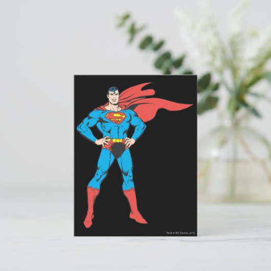 Superman Posing Briefkaart (Staand voorkant)