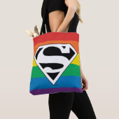 Superman Rainbow-Logo Draagtas (Dichtbij)