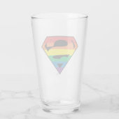 Superman Rainbow-Logo Glas (Achterkant)