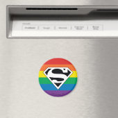 Superman Rainbow-Logo Magneet (Insitu (Vaatwasser))