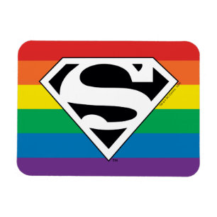 Superman Rainbow-Logo Magneet